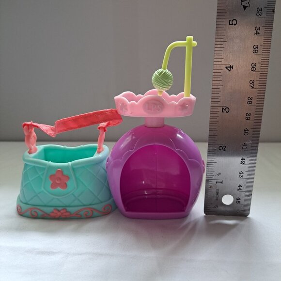 Littlest Pet Shop Blue & Pink Pet Carrier Purse Accessory &PURPLE PINK CAT TOWER - Picture 10 of 10